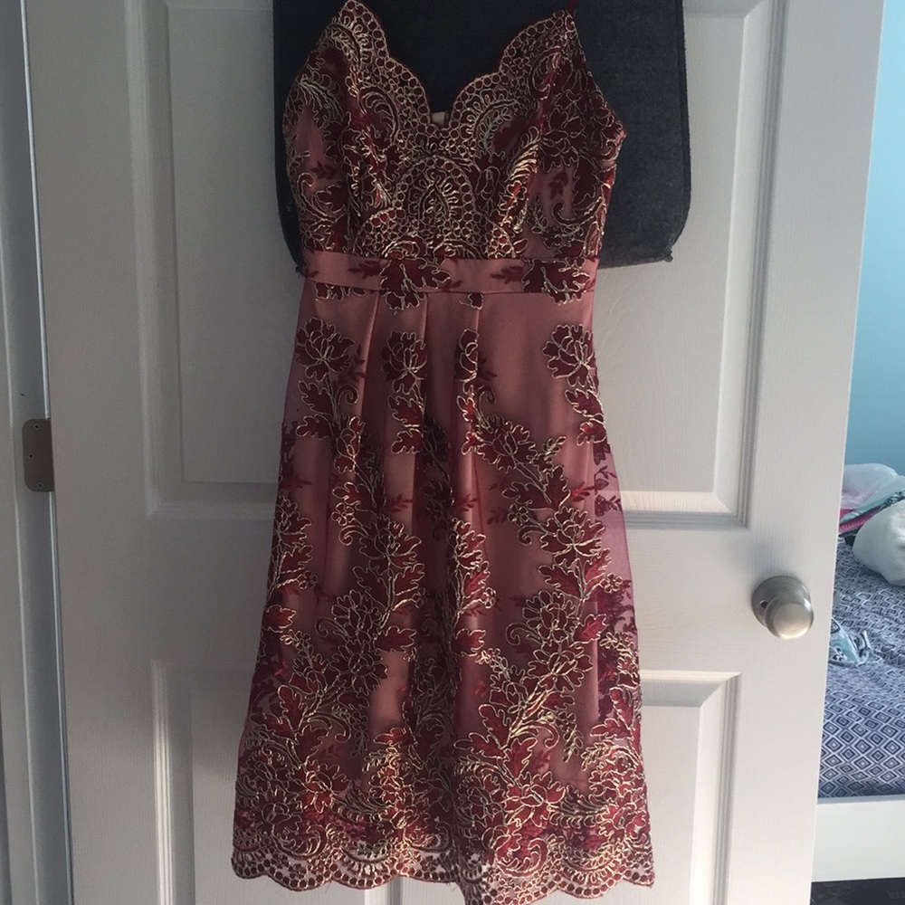 Azbro Red and Gold dress